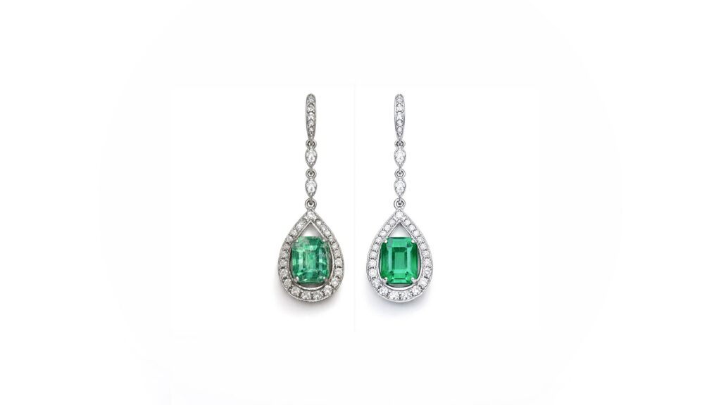 Emerald + Diamond Earring Restoration