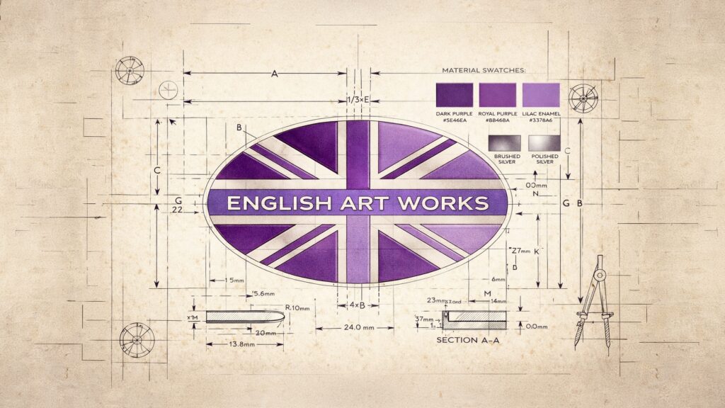 English Art Works Colour Technical Drawings