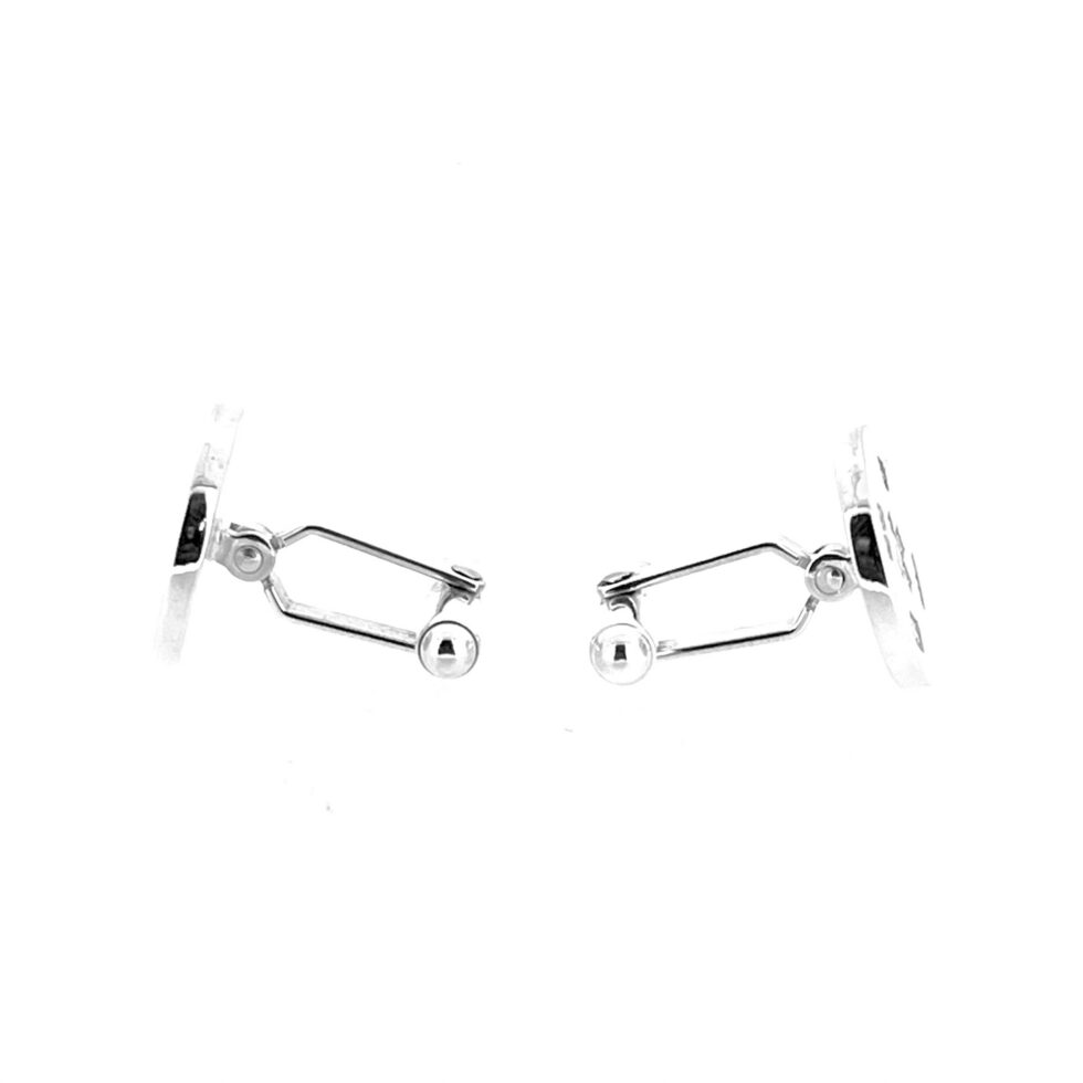 Sterling silver feature hallmark cufflinks commemorating the year 2000
