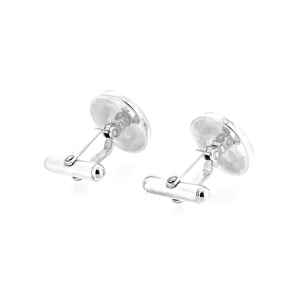 Millennium commemorative sterling silver cufflinks with Birmingham anchor and 925 marks