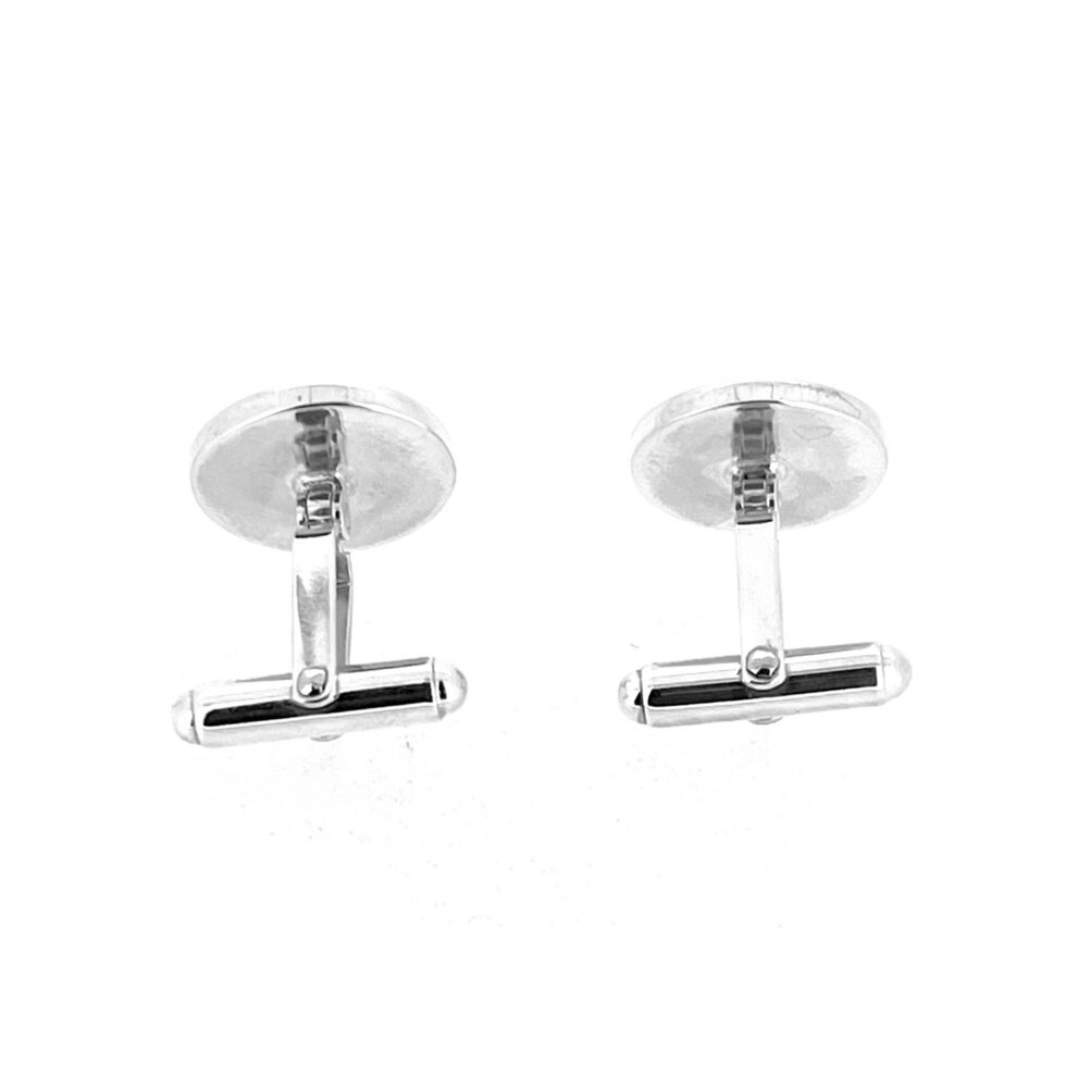 Vintage year 2000 sterling silver cufflinks with swivel fittings and U-arm backs