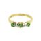 Gallery Abbeycrest emerald and diamond ring with yellow gold claw settings and white-metal accents